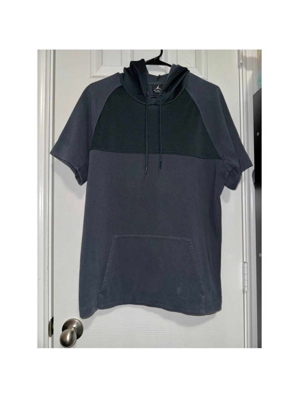 Men's Jordan Short Sleeve Hoodie M Charcoal Dark Charcoal